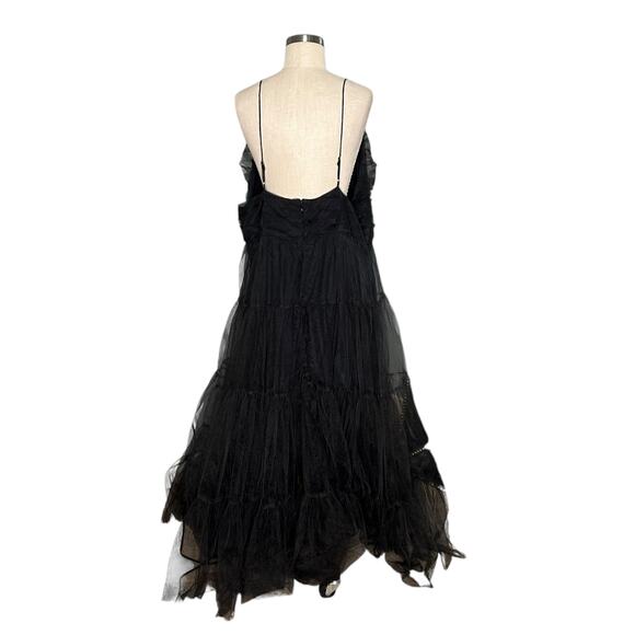 J CREW COLLECTION Black Tulle Maxi Gown Plus Size Women's 24 NWT Glam Goth - Picture 4 of 10